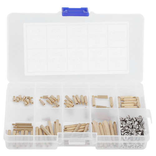 270pcs M2 Stainless Steel Hex Screw Nut Brass Standoff Assortment Kit Accessory