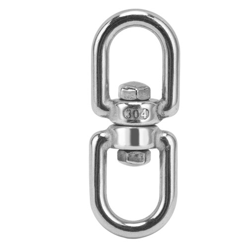 304 Stainless Steel Eye to Eye Rotate Ring Corrosion Resistant Key Ring Keychain Connectors for Swings Hanging ChairsM8