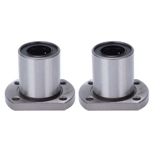 2PCS Oval Flange Linear Ball Bearing for CNC Linear Motion Axes Inner Diameter 16mm LMH16UU
