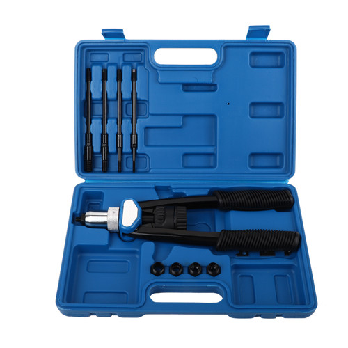 1 set Hand Nut/Thread Riveter Kit Rivet Gun with Nosepieces 5mm, 6mm, 8mm, 10mm, 12mm