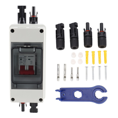 Solar Disconnect Switch Mini Circuit Breaker with IP65 Waterproof Distribution Box PV Disconnector DC500V 16A