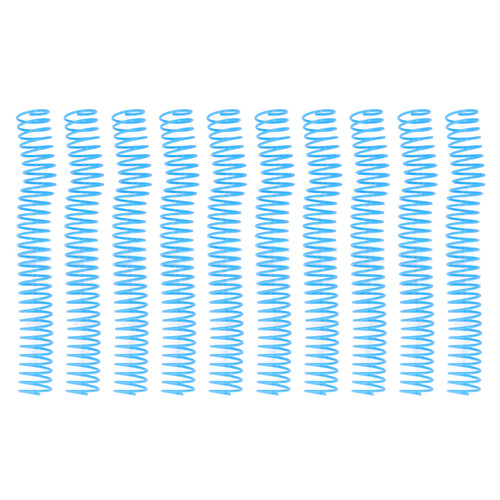10Pcs Spiral Binding Coil Large Capacity Spine Comb 29mm Inner Diameter 30 Holes Set Kit Blue