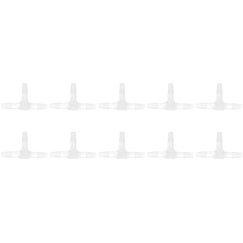 10Pcs 3 Way Plastic Fitting Pressure Temperature Resistant T Shaped Tee 1/2 Barb Fitting3.2