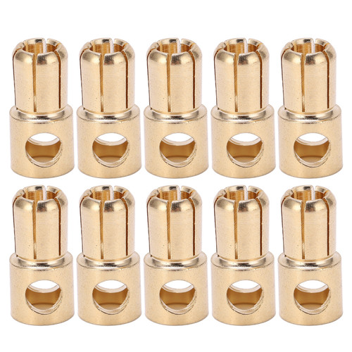 10 Pcs 6mm Banana Plug Gold Plated Male Connector Adapter for RC Battery ESC Motor
