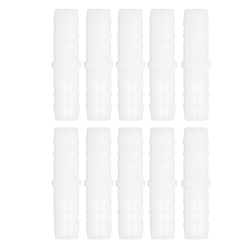 10Pcs Plastic Hose Barb Fitting Straight Equal Barbed Splicer Mender Joint Union Adapter 12-12mm