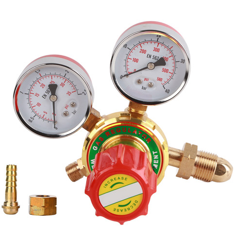 WX YQE‑03 /60 Acetylene Gauge Meter Gas Acetylene Pressure Reducer for Gas Torch Welding Cutting Kit G5/8 CGA580