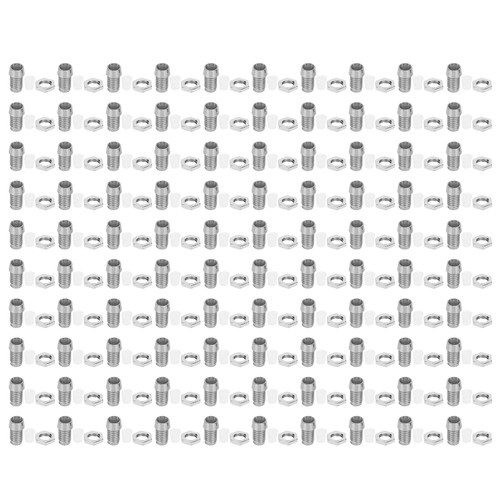 100 Set LED Holder Plastic Chrome Plated 3mm for Light Emitting Diodes Lamp Bulb Silver