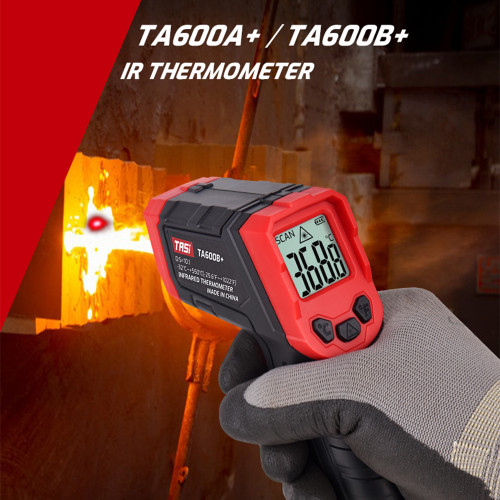 TASI Infrared Thermometer -32℃~550℃/-25.6℉~1022℉ Non-contact Digital Laser Thermometer for Cooking Pizza Oven Grill & Engine IR Temperature Tester with Auto Power Off Max-Min Measure Not for Human Body Temp