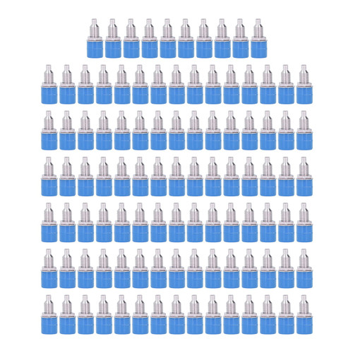 100Pcs Banana Socket M6 4mm Good Transmission Excellent Manufacture Electrical Connection AccessoriesBlue