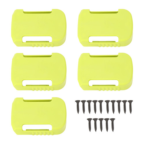 5 Set Battery Holder Green Battery Mount Adapter Dock Holder Suitable for Worx WU172 WU279 WU388 WE270 WE389