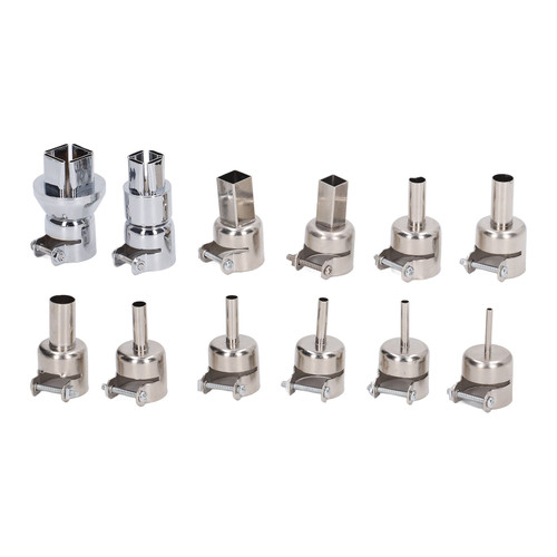 12Pcs Hot Air Gun Nozzle with Locking Screw Heat Gun Nozzle for 850 Hot Air Welding Station