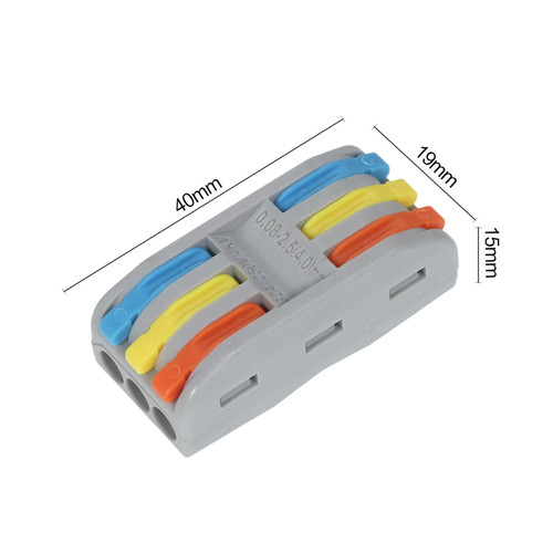 10pcs Wire Connectors Compact Splicing Connectors Cable Connector Set Lever Lock Connectors Universal Wiring Cable Connector Fast Push-in Conductor Terminals