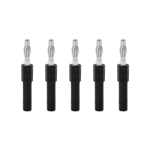 5Pcs 4mm Banana Plug Adapter Strong Connectivity Good Conductivity 4mm to 2mm Conversion Banana PlugBlack