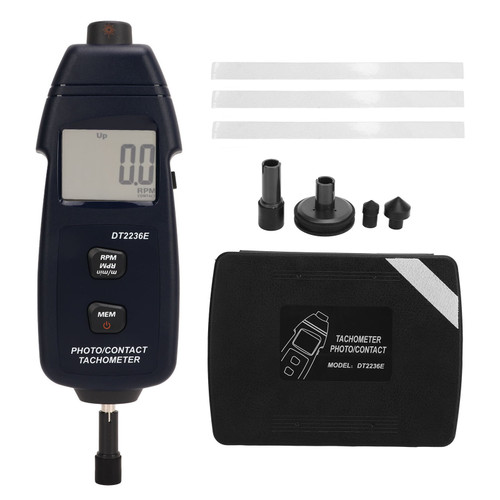 Digital Tachometer Handheld White Backlit Auto Data Save Non Contact Tachometer RPM Meter