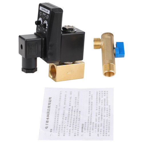 AC  Timely Automatic Electronic Air Compressor Water Drain Valve G1/2'' for Multiple Uses