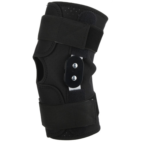 Hinged Knee Brace Support Adjustable Knee Joint Pads with Strap for Basketball Pain ReliefXXL