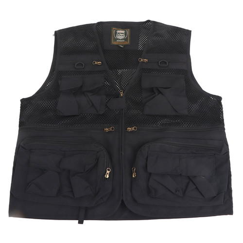 Fishing Vest Breathable Quick Drying Multi Pockets Mesh Work Waistcoat for Men Photography Cycling Hiking XL