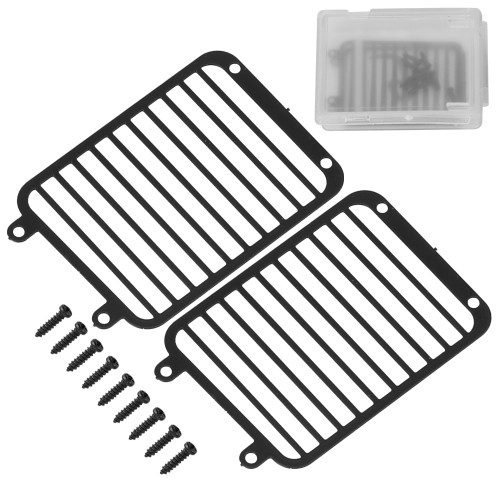 Metal Front Headlight Grille Light Cover for TRAXXAS TRX6/TRX4 1/10 Crawler Car AccessoryBlack
