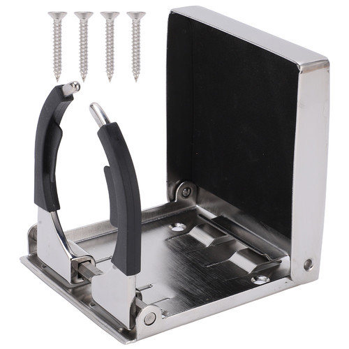 Stainless Steel Folding Drink Holder with Mount Screws Universal Cup Holders for Marine Boat