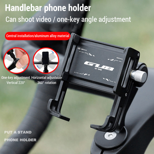 Bike Phone Mount Aluminum Alloy Phone Holder 360 Degree Rotation Bike Accessories for Your Cycle Exploration