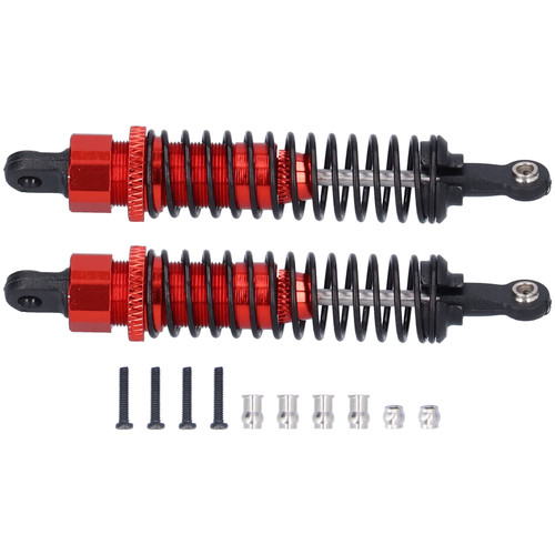 2Pcs 80mm RC Aluminium Shock Absorber Damper for TRAXXAS SLASH 2WD RC Car Upgrade PartsRed