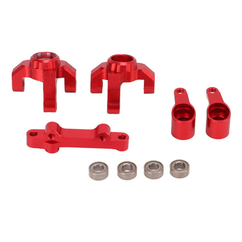 Aluminum Steering Group Assembly with Front Steering Cup for Losi MiniT 2.0 2WD 1/18 Truck(Red )