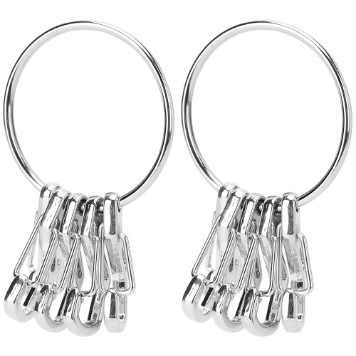 Mini Spring Clip Hook 15kg Bearing Keychain Key Rings Quick Link Carabiner Tool Set