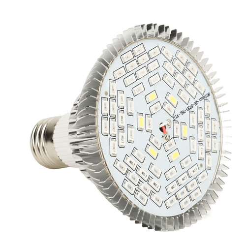 Plant Lamp Bulb Full Spectrum 50W E27 Base 78 Beads LED Good Heat Dissipation Grow Light Bulb for Greenhouses Vegetable Seedlings AC 85‑265V