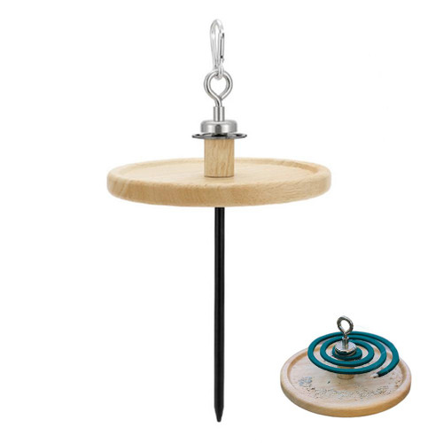 Portable Mosquito Coil Holder Multifunctional Magnetic Removable Oak Mosquito Coil and Incense  for Home Outdoor Use