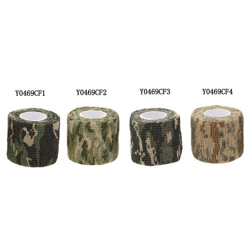 1 Roll Reusable Outdoor Military Camouflage Hunting Camping Cycle Wrap Elastic Stealth Tape 5CMx4.5M