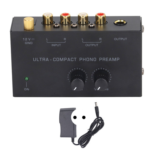 Professional Sound Mixer PP500A Vinyl Record Player Preamplifier Active RIAA Balanced for Clubs Bars 100‑240V EU Plug