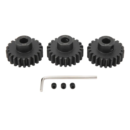3pcs Steel M1.5 Pinion Gear Set 8mm Motor Pinion Gear with M5 Set Screw for 1/5 1/8 1/10 RC Car 22T