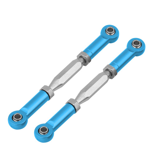 2Pcs Aluminium Alloy Rear Upper Steering Rods for FS 53633 / 51805 / 51806 1/10 RC Car (Blue)