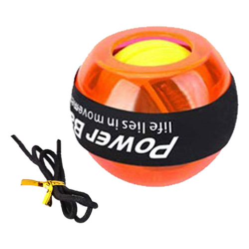 LED Wrist Hand Trainer Relax Gyroscope Ball High Quality Muscle Fitness Tool (orange)