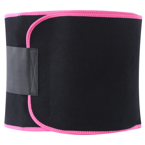 Fitness Slimming Waist Shaper Body Support Waist Trainer Adjustable Waist Belt for SportL: 25x130cm/9.8x51.2in Pink