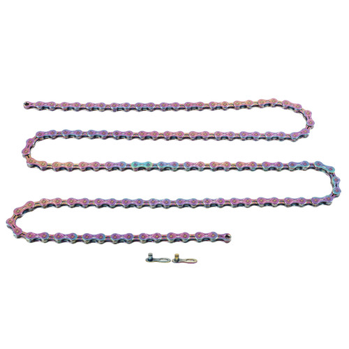 Mountain Bike Chain 10 Speed Half Hollowed Colored High Carbon Steel Cycling Accessory for Replacement