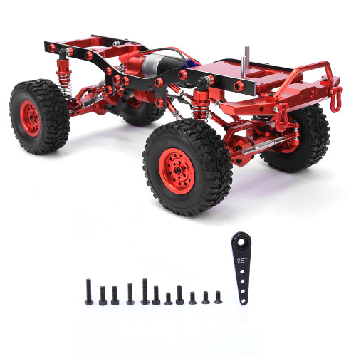 Metal RC Car Body Chassis Frame Kit Fits for WPL C14 C24 1/16 Car TruckRed