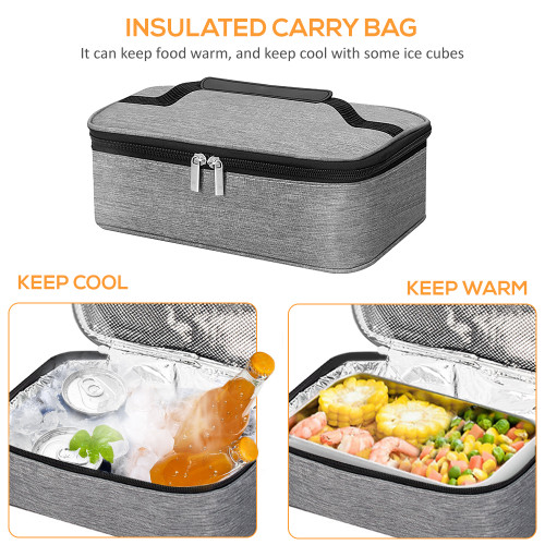 Portable Thermal Insulated Cooler Bag Mini Lunch Bag for Camping Hiking BBQ Picnics