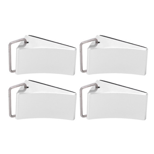 4PCS RC Model Car Wheel Chock Good Fixation Anti Slip Bottom RC Aluminum Alloy Wheel Chock for Redcat Gen8 for Axial SCX10 Silver