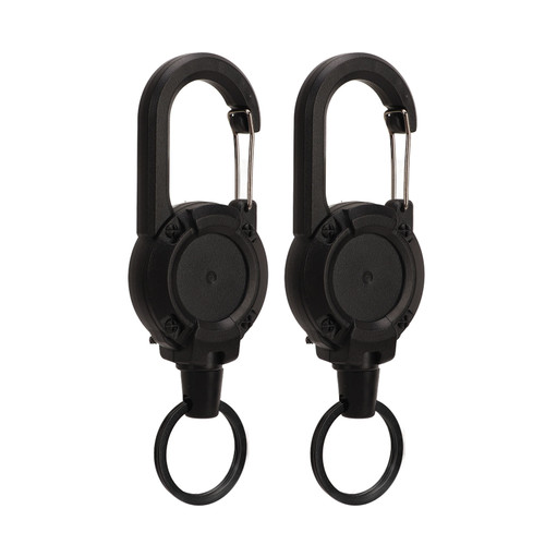 2Pcs Retractable Keychain Key Chain Anti Theft Easy to Pull Buckle Rope Elastic Keychain