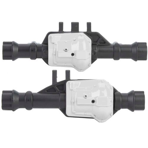 RC Upgrade Parts Metal Front&Rear Axle Housing for Traxxas TRX4 1/10 Model Car (Black Silver)