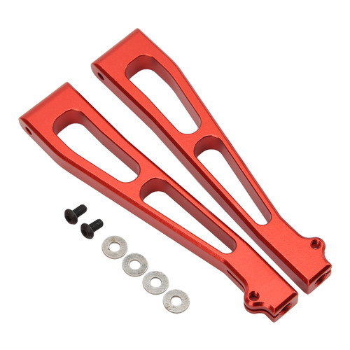 2Pcs RC Car Front Upper Swing Arm Replacement Aluminum Alloy RC Accessories for JLB 1/10 TruckRed