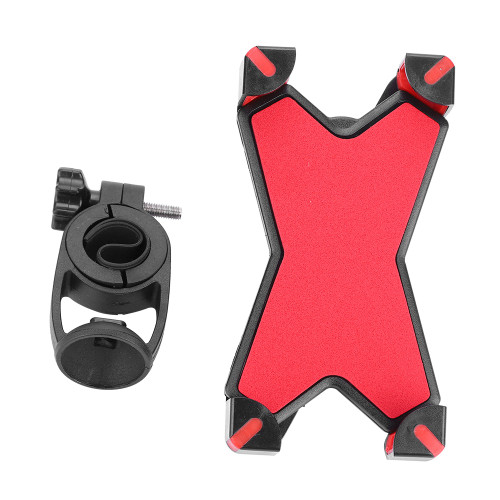 Durable Road Bicycle Mountain Bike Handlebar Mobile Phone Holder with 360 Degree Rotation Red