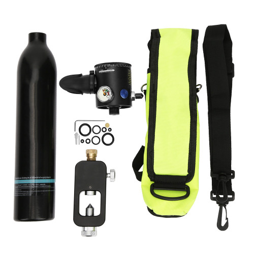 0.5L Underwater Respirator Scuba Diving Cylinder Snorkeling Oxygen Tank Dive Equipment Accessory(T_S3500 black)