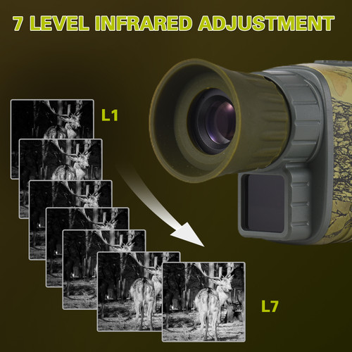 Digital Night Vision Monocular 24MP 1080P Infrared Night Vision Goggles for Hunting Camping Traveling
