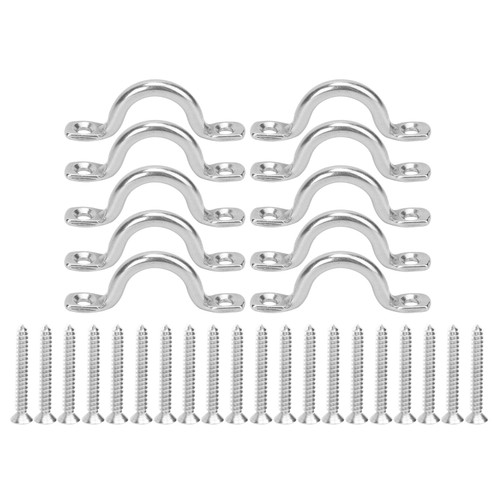 10pcs Stainless Steel Kayak Canoe Rigging Boat Pull Handle Buckles Kayak Accessories4mm / 0.15in