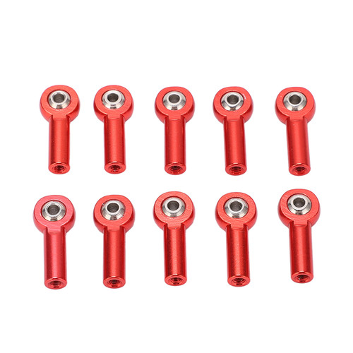 10PCS M3 26mm Aluminum Link Rod End Ball Joint for 1/10 1/8 Universal Remote Control CarRed