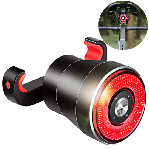 Smart  Rear Light Auto Start Stop Brake Sensing Bike LED Light IPX6 Waterproof USB Charge Cycling Taillight