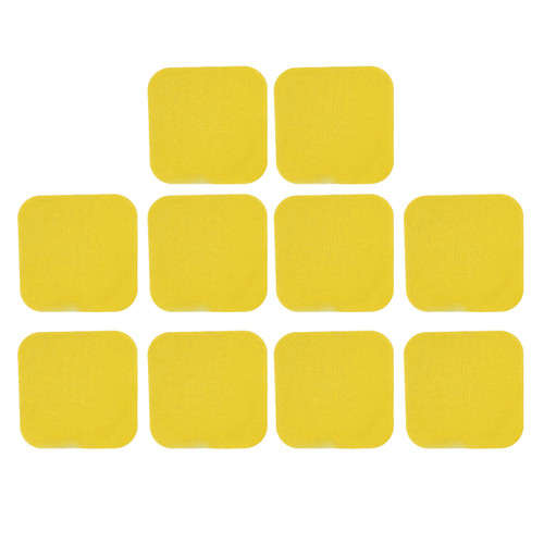 10PCS Soccer Spot Marker PP 23cm Square Flat Soccer Floor Dots for Outdoor Speed Training Yellow