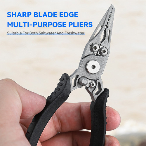 Aluminum Fishing Pliers Split Ring Pliers for Fishing Hook Remover Professional Saltwater